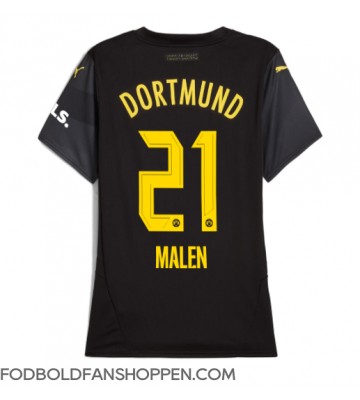 Borussia Dortmund Donyell Malen #21 Udebanetrøje Dame 2024-25 Kortærmet